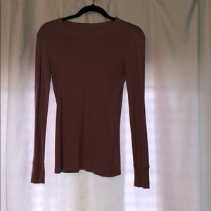 knitted, pink/purple long sleeve sweater